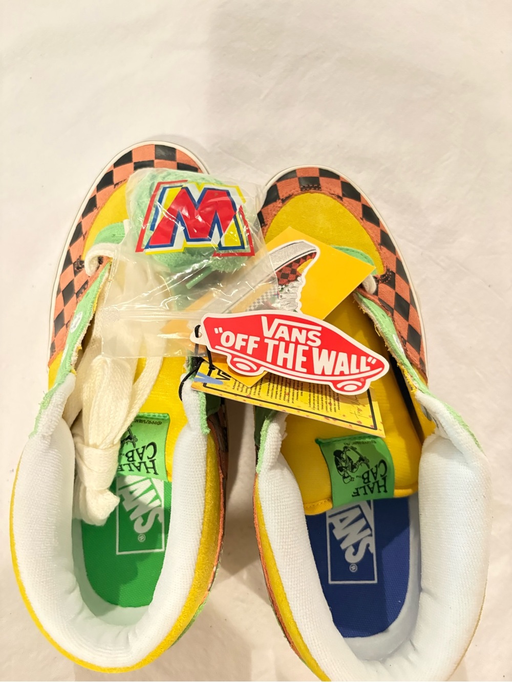 Vans men’s Tierra Whack X Checkerboard Low-Top Sneakers in Yellow, Orange & Gree